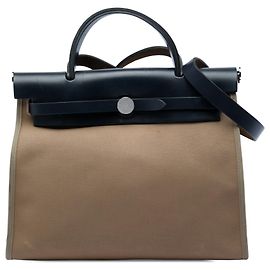 Hermès Brown Toile Herbag Zip 31