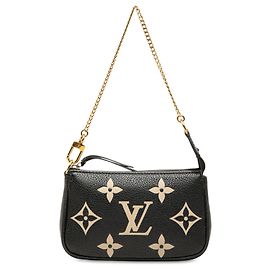 Louis Vuitton Black Bicolor Monogram Empreinte Mini Pochette Accessoires
