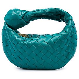 Bottega Veneta Mini Jodie em Nappa Intrecciato Azul