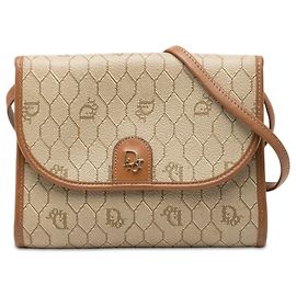 Autre Marque Dior Crossbody aus beschichtetem Canvas in Beige Honeycomb