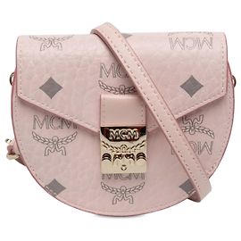 MCM Pink Mini Visetos Coated Canvas Patricia Crossbody