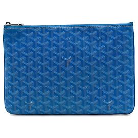 Goyard Blue Goyardine Senat MM