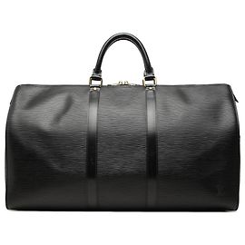 Louis Vuitton Black Epi Keepall 50