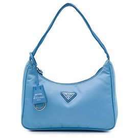 Bolso de hombro Prada Blue Mini Tessuto Re Edition 2000