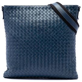 Bottega Veneta VN Crossbody-Tasche aus blauem Nappa Intrecciato
