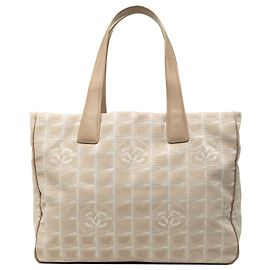 Chanel Beige New Travel Line Nylon Tote