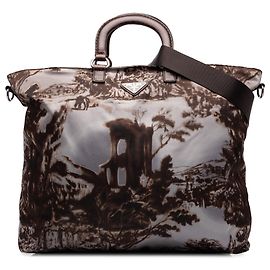 Sac à main Prada en Tessuto Stampato marron