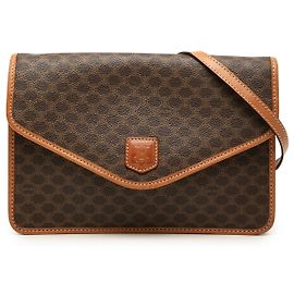 Céline Bolso bandolera Celine Brown Macadam Coated Canvas