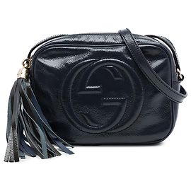 Gucci Blue Patent Soho Disco Crossbody