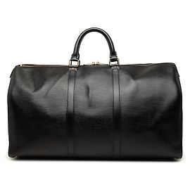 Louis Vuitton Black Epi Keepall 50