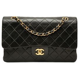 Chanel Black Medium Classic Lambskin Double Flap