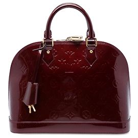Louis Vuitton Red Monogram Vernis Alma PM