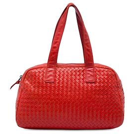 Bolsa Bottega Veneta Red Nappa Intrecciato