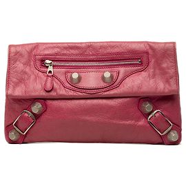 Clutch a Busta Balenciaga Giant 21 Motocross in nappa rosa