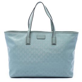 Bolso Tote Gucci Azul Grande Estampado GG