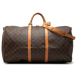 Louis Vuitton Brown Monogram Keepall Bandouliere 60