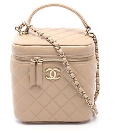 Bolso de mano Chanel Matelassé de piel beige