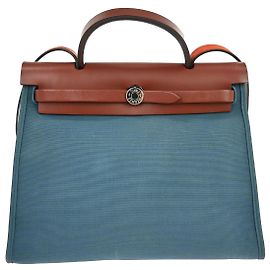Hermès Herbag Zip Piel y Toile 31