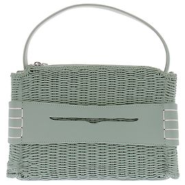 JW Anderson Loafer-Tasche aus geflochtenem Leder in Salbeigrün