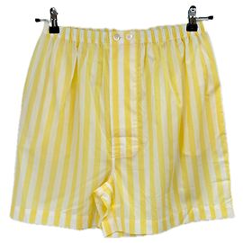 Autre Marque Pantaloncini pigiama a righe gialle e bianche SCHOSTAL