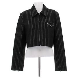Blazer riscado preto Ganni
