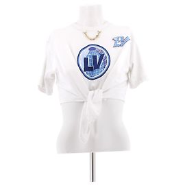 Louis Vuitton T-shirt branco com logótipo