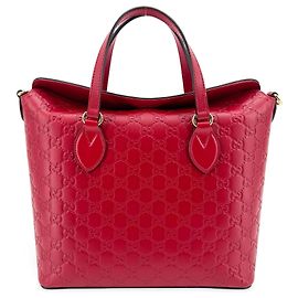 Gucci Signature Fold Over Guccissima Leather Medium