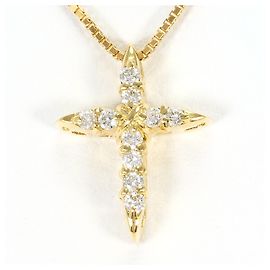 Autre Marque Colar em ouro amarelo 18K com diamante