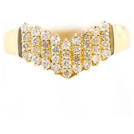 Autre Marque Bandring aus 18K Gelbgold mit Diamant