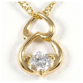 Autre Marque Collar de oro amarillo 18K con circonita