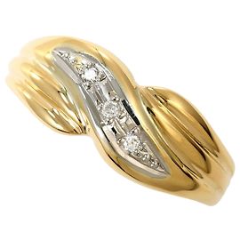 Autre Marque Anello fede elegante in platino e oro giallo