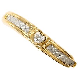 Autre Marque Anillo alianza de platino y oro amarillo con diamante
