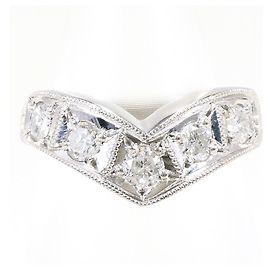 Autre Marque Anello fede in platino PT900 con diamante