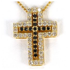 Autre Marque Colar em ouro amarelo 18K com diamante negro
