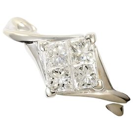 Autre Marque Bague alliance en platine avec diamant