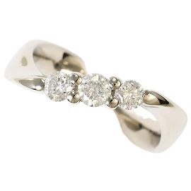 Autre Marque PT900 Platinum Band Ring with Diamond