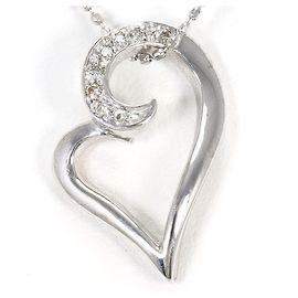 Autre Marque Halskette aus 10K Weißgold mit Diamant