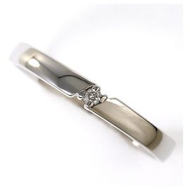 Autre Marque Ehering aus 10K Weißgold mit Diamant