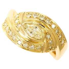 Autre Marque Anillo alianza en oro amarillo 18K con diamante