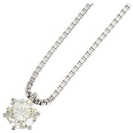 Autre Marque Collar de platino PT850 con diamante amarillo