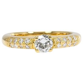 Autre Marque Anello fede in oro giallo 18K e diamanti