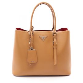 Prada Triangle Logo Tote Bag
