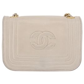 Chanel Vintage CC Stitch Flap Leather Mini