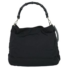 Gucci Vintage Bamboo Hobo Nylon Medium