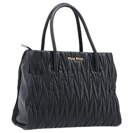 Miu Miu Matelassé Handtasche aus Leder Beige Gold authentisch BA16043A