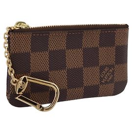 LOUIS VUITTON Damier Ebene Pochette Cles Coin Purse N62658 LV Auth 205484M