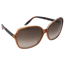 Occhiali da sole Bottega Veneta Plastica Marrone Tono Oro Auth BA16149