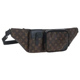 LOUIS VUITTON Monogram Macassar Christopher Bum Bag M45337 LV Auth 206714V