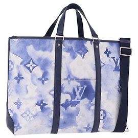 LOUIS VUITTON Monogram Watercolor Weekend Tote GM Blue M45755 LV Auth ka6444M