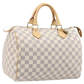 LOUIS VUITTON Damier Azur Speedy 30 Hand Bag N41533 LV Auth 207452V